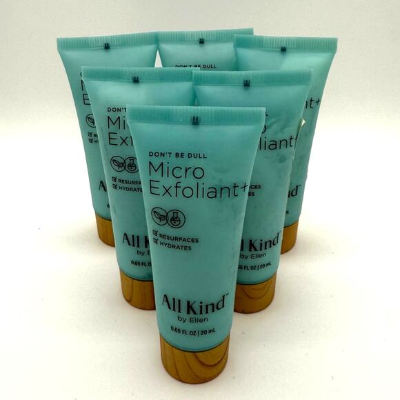 Lot of 6 All Kind by Ellen Micro Exfoliant Resurfaces Hydrates 0.65Oz/20ml - Picture 1 of 5